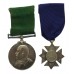 Edward VII Volunteer Long Service Medal with Greenock Coy. Boys Brigade Hallmarked Silver Medal - Sgt. H. Devlin, 1st V.B. Argyll & Sutherland Highlanders