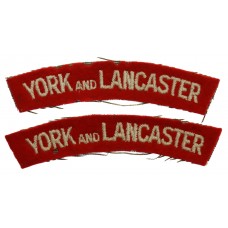 Pair of York & Lancaster Regiment (YORK AND LANCASTER) Cloth 