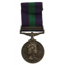 General Service Medal (Clasp - Cyprus) - Fus. G.A. Clewarth, Lancashire Fusiliers