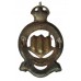 Northumberland Hussars Officer's Silvered Cap Badge - King's Crown