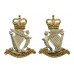 Pair of Royal Irish Rangers Officer's Collar Badges