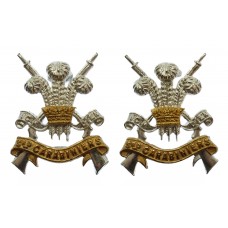Pair of 3rd Carabiniers Officer's Collar Badges