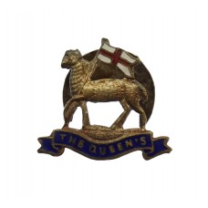 The Queen's (Royal West Surrey) Regiment Enamelled Lapel Badge