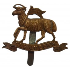 The Queen's (Royal West Surrey) Regiment WW1 All Brass Economy Cap Badge