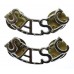 Pair of Small Arms School Corps (S.A.S.C.) Anodised (Staybrite) Shoulder Titles