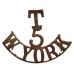 5th Territorial Bn. West Yorkshire Regiment (T/5/W.YORK) Shoulder Title