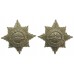 Pair of 4th/7th Royal Dragoon Guards White Metal Collar Badges 