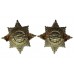 Pair of 4th/7th Royal Dragoon Guards White Metal Collar Badges 