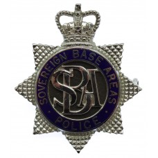 Sovereign Base Areas Police, Cyprus Enamelled Cap Badge - Queen's Crown