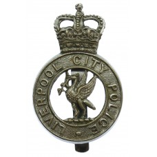 Liverpool City Police Cap Badge - Queen's Crown