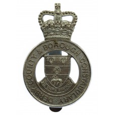 Derby County & Borough Constabulary Cap Badge - Queen's Crown