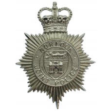 Norfolk Joint Police Helmet Plate - Queen's Crown