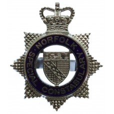 Norfolk Special Constabulary Senior Officer's Enamelled Cap Badge - Queen's Crown