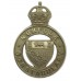 Norfolk Constabulary White Metal Cap Badge - King's Crown