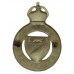 Norfolk Constabulary White Metal Cap Badge - King's Crown