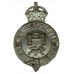 Norwich City Police Chrome Helmet Plate - King's Crown