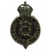 Norwich City Police Blackened Metal Helmet Plate - King's Crown