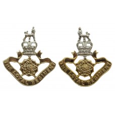 Pair of Loyal Regiment Anodised (Staybrite) Collar Badges