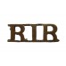 Royal Irish Rifles (R.I.R.) Shoulder Title