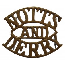 Notts & Derby Regiment Sherwood Foresters (NOTTS/AND/DERBY) Shoulder Title