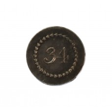 34th (Cumberland) Regiment of Foot Button c.1790-1797 (17mm)