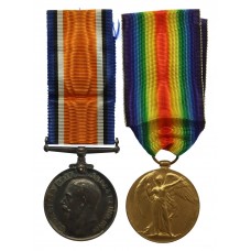 WW1 British War & Victory Medal Pair - Pte. G. Sharpe, King's
