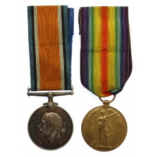 WW1 British War & Victory Casualty Medal Pair - Pte. W. Boddy
