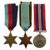 WW2 Air Crew Europe Casualty Medal Group of Three - Sergeant John William Melhuish, 83 Sqdn. Royal Air Force Volunteer Reserve