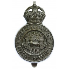 Preston Borough Police Special Constable Cap Badge - King's Crown