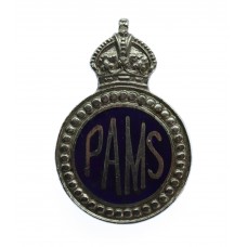 WW2 Police Auxiliary Messenger Service (P.A.M.S.) Enamelled Lapel Badge