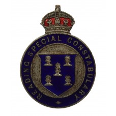 Reading Special Constabulary Enamelled Cap/Lapel Badge - King's Crown