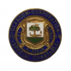 WW1 Glasgow Corporation Special Constable 1914 Enamelled Lapel Badge