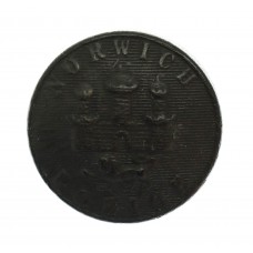 Norwich City Police Black Coat of Arms Button (25mm)