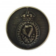 Royal Irish Constabulary White Metal Button - King's Crown (c.1902-1922) (27mm)