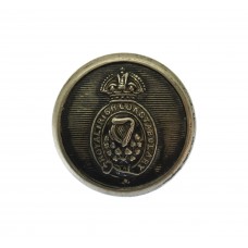 Royal Irish Constabulary White Metal Button - King's Crown (c.1902-1922) (21mm)