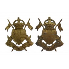 Pair of Imperial Yeomanry Cadets Collar Badges - King's Crown
