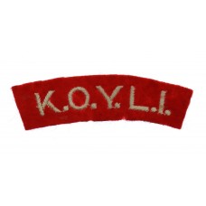 King's Own Yorkshire Light Infantry (K.O.Y.L.I.) Cloth Shoulder Title