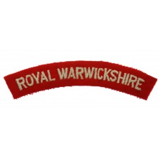 Royal Warwickshire Regiment (ROYAL WARWICKSHIRE) Cloth Shoulder Title