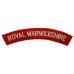 Royal Warwickshire Regiment (ROYAL WARWICKSHIRE) Cloth Shoulder Title