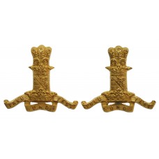 Pair of 11th Hussars (Prince Albert's Own) Officer's Gilt Collar Badges