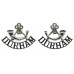 Pair of Durham Light Infantry (Bugle/DURHAM) Anodised (Staybrite) Shoulder Titles