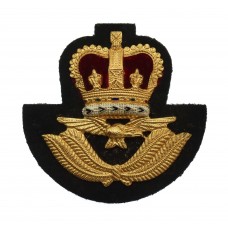 Royal Air Force (R.A.F.) Warrant Officer's Beret Badge - Queen's Crown