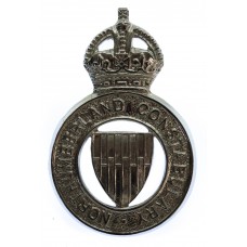 Northumberland Constabulary Cap Badge - King's Crown