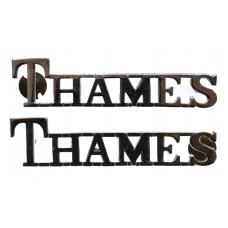 Pair of Thames River Police (THAMES) Collar Badges