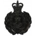 St. Helens Police Black Wreath Helmet Plate - Queen's Crown