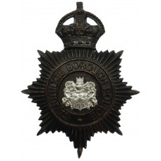 Cambridge Borough Police Night Helmet Plate - King's Crown