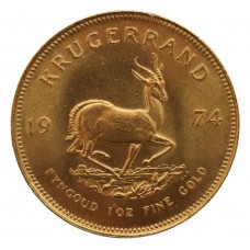 1974 South Africa 1oz Gold Krugerrand Bullion Coin