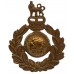 Royal Marines Brass Cap Badge - Queen's Crown 