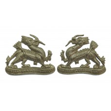 Pair of Royal Berkshire Regiment Volunteer Bns. White Metal Collar Badges