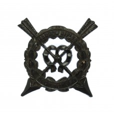 Harrow School (Harrow Rifles) O.T.C. Blackened Brass Cap Badge